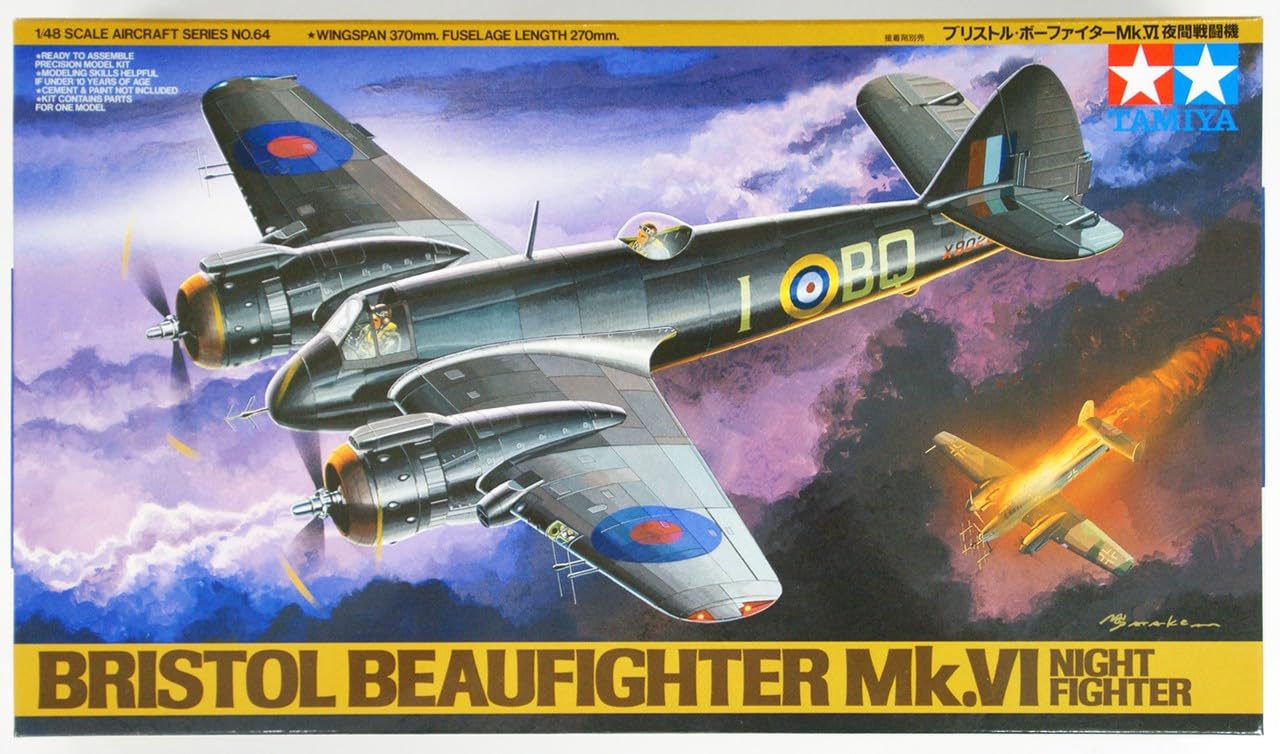 タミヤ 1/48 傑作機シリーズ No.64 イギリス空軍 ブリストル ボーファイターMk.VI 夜間戦闘機 プラモデル 61064