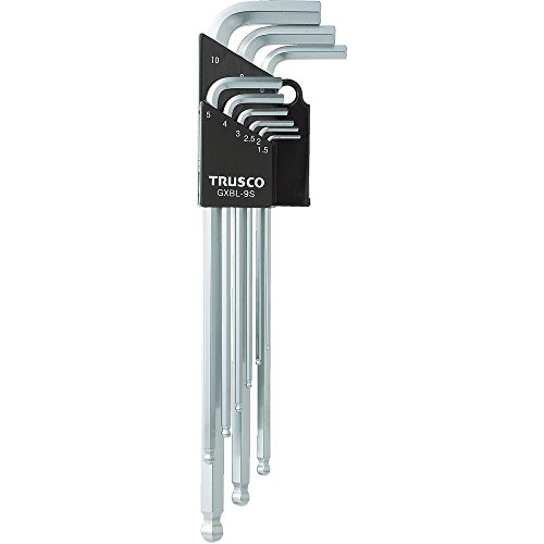 トラスコ中山(TRUSCO) ロングボールポイント六角棒セット シルバー 9本組 GXBL-9S