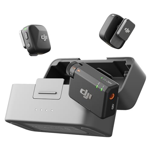 DJI Mic Mini（2 TX + 1 RX + 充電ケース） ピンマイク ワイヤレス 超軽量 48時間使用 ノイズキャンセリング 自動制限機能 カメラ／iPhone／Android用ワイヤレスマイク Vlog撮影 ストリーミング