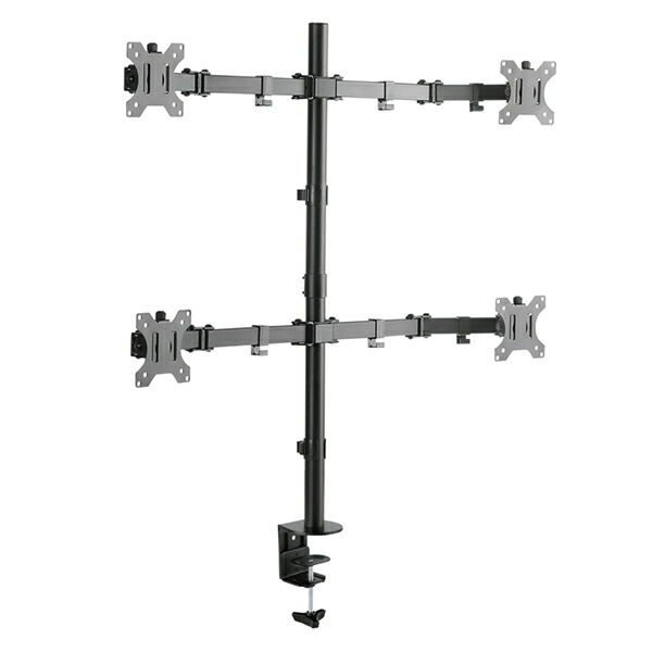 【画面の方角は自由自在 ゲーミングモニターアーム /  勉強机マウント 4面 】Super Vision SDM-N84 4画面印字機 管する腕 ゲーミング 勉強机マウント テレビ受像機 マイコン 見せびらかす 13-27in