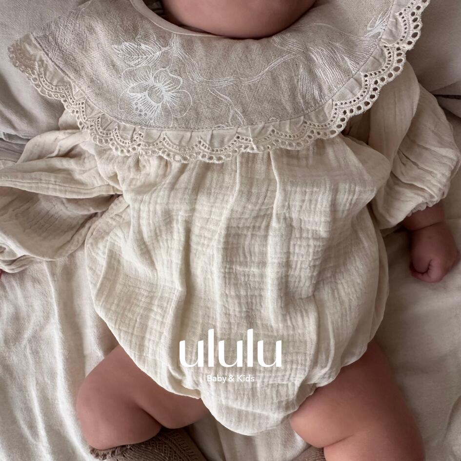 【送料無料】variation frill bib ベビー服 女の子 男の子 ululu 赤ちゃん ベビ ースタイ フリルビブ フリルスタイ ギンガムチェック 刺繍 ストライプ ドット おしゃれ かわいい 子供服 ベビー服画像