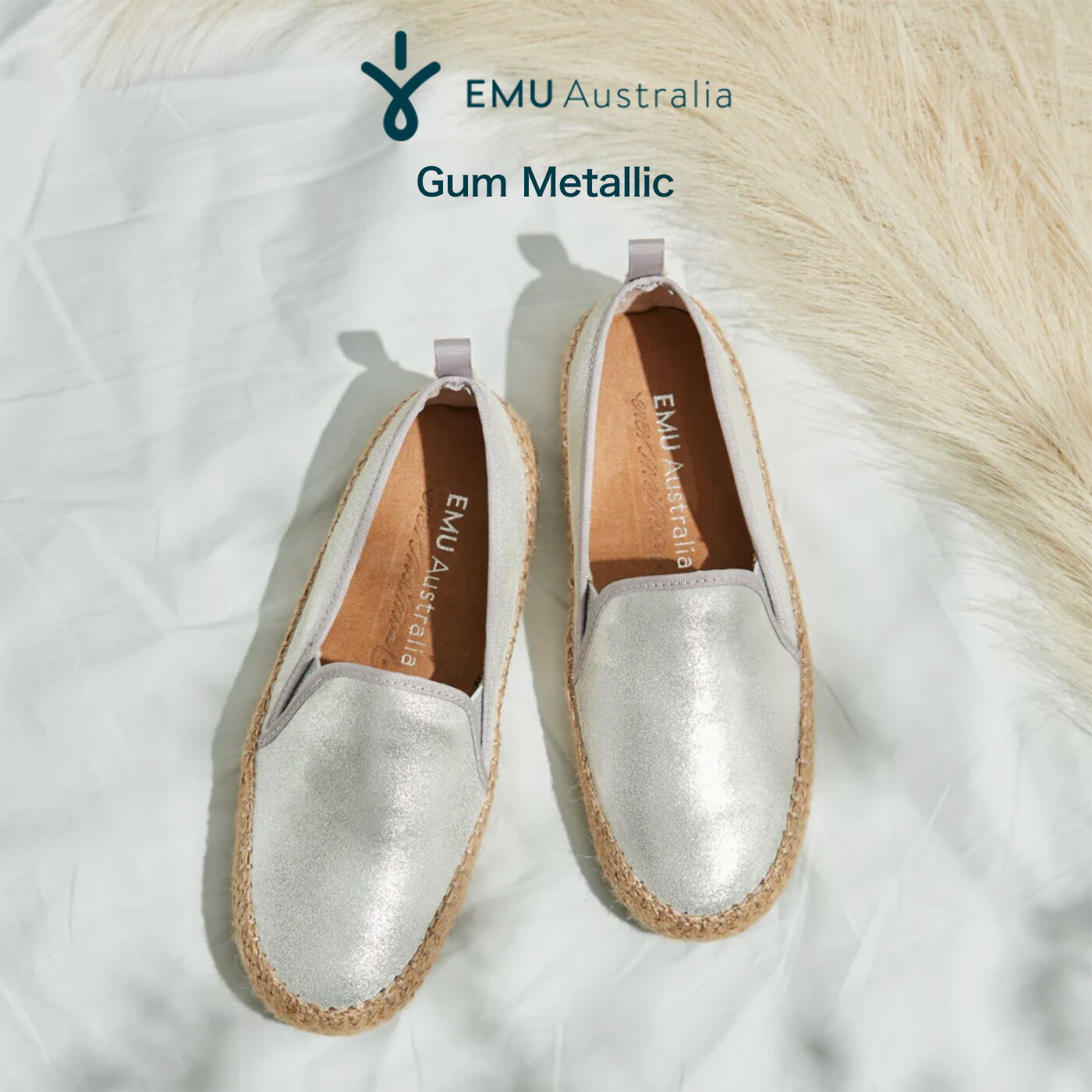 EMU Australia エミュ Gum Metallic エスパドリーユ スリッポン w11964 レディース コットン 靴 シューズ ナチュラル 天然素材 涼しげ 軽量 快適 (日本正規販売店)【P10】｜セレクト雑貨ムー 8,470円