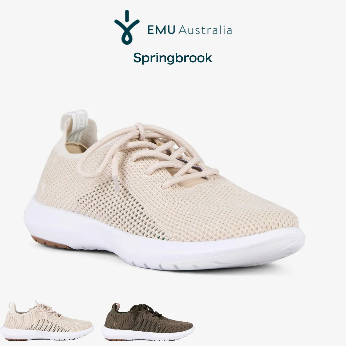 SALE30%OFF EMU Australia エミュー 通販 Springbrook メリノウールスニーカー w13165 シューズ 靴 スリッポン ナチュラル レースアップ (日本正規販売店)｜セレクト雑貨ムー