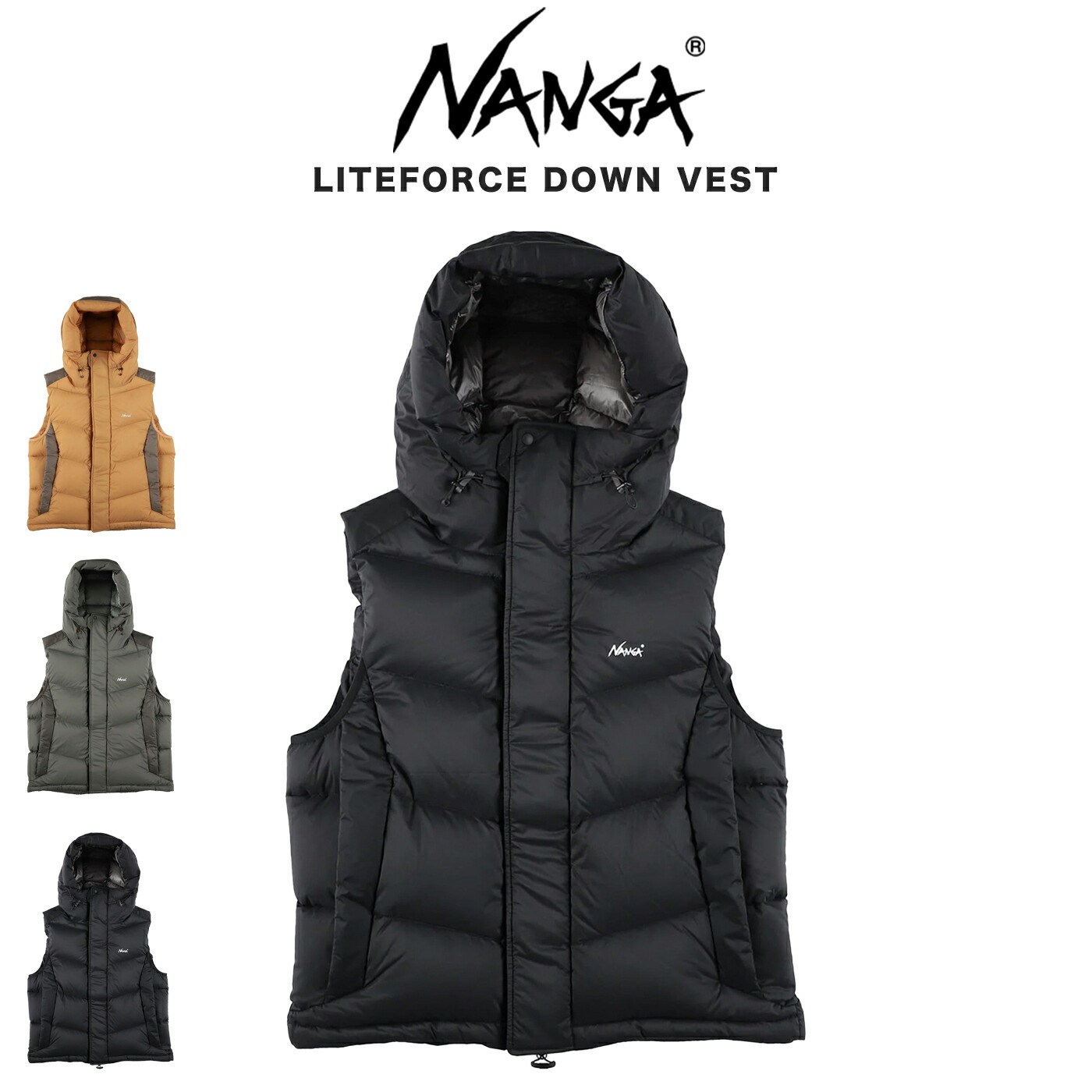 美品　NANGA ブラック ダウンベスト M 楽天市場】NANGA ナンガ LITEFORCE DOWN VEST (MEN) ライトフォース
