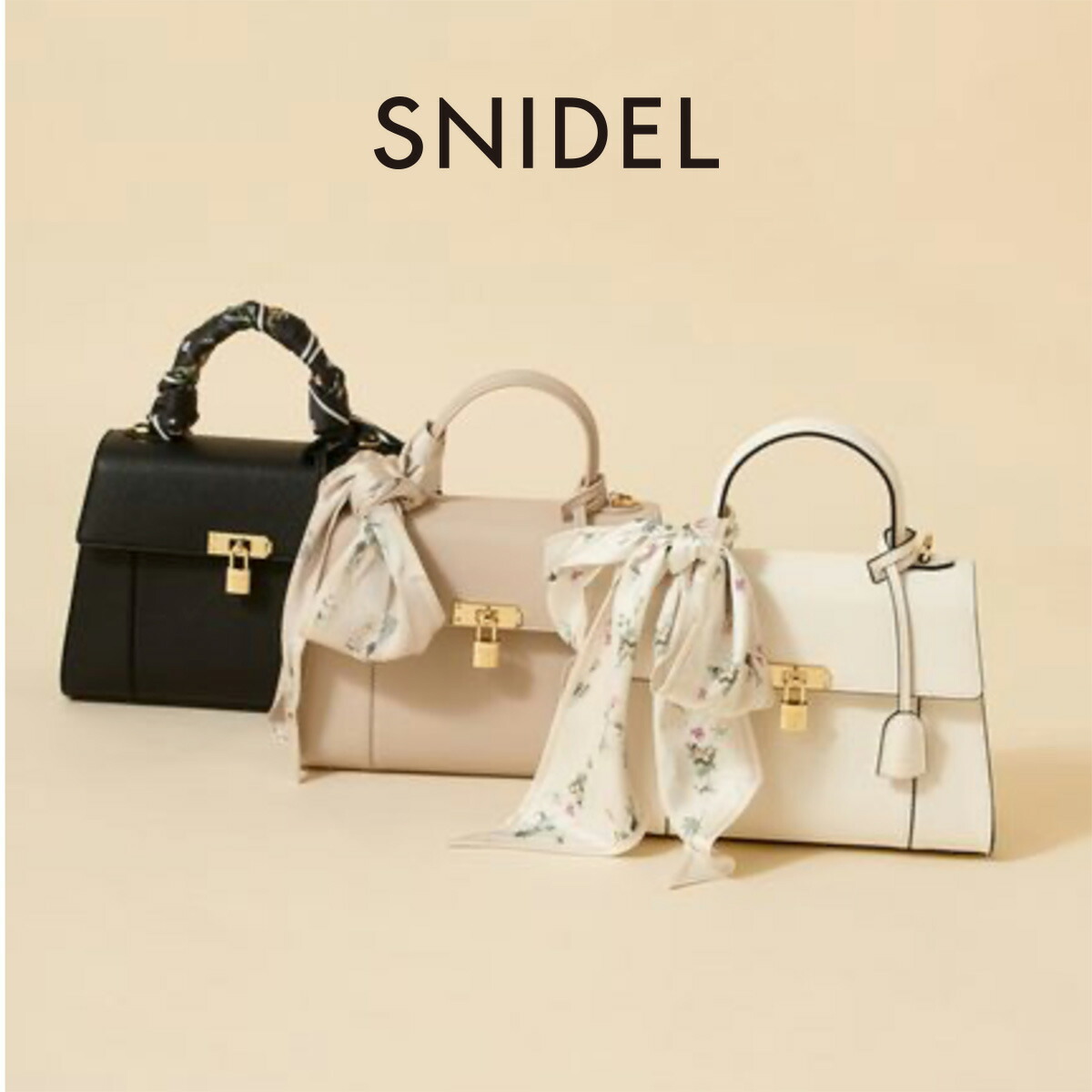 SNIDEL スナイデル スカーフパッドロックバッグ swgb261649 レディース BAG ハンドバッグ ショルダーバッグ タイスカーフ付き 2026春 セレクト雑貨ムー【P10】