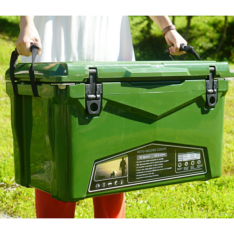 オンラインショッピング ICE AGE cooler アイスエイジ クーラーボックス 45QT 42.6L OLIVE オリーブ色 ILC045 2-3 人向けクーラーBOX 充実のオプション装備 高性能アイスエイジクーラー カヤックフィッシング キャンプ 釣り セレクト雑貨ムー fucoa.cl