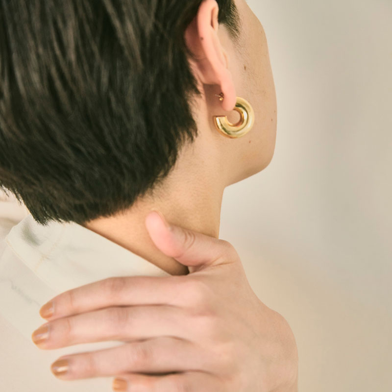 Chunky Hoop Pierce Silver925 チャンキーフープピアス レディース アクセサリー