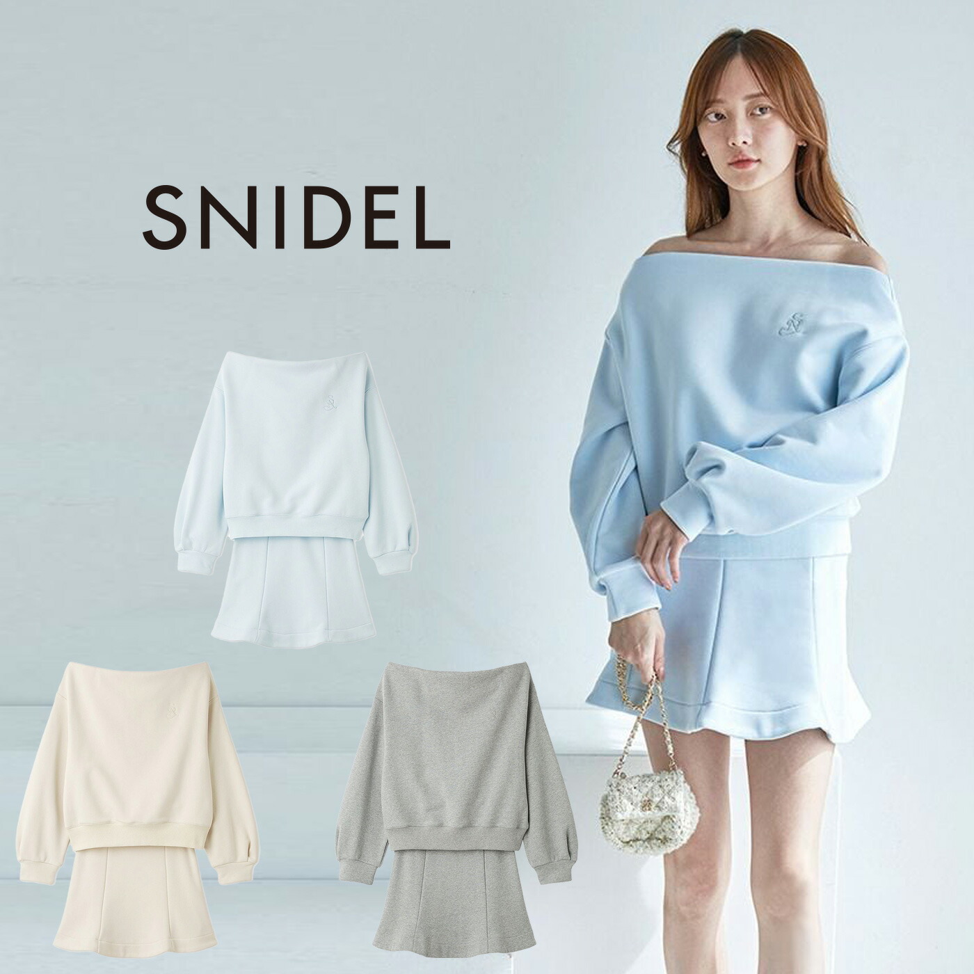 楽天市場】SALE50%OFF スナイデル SNIDEL Sustainableオフショル