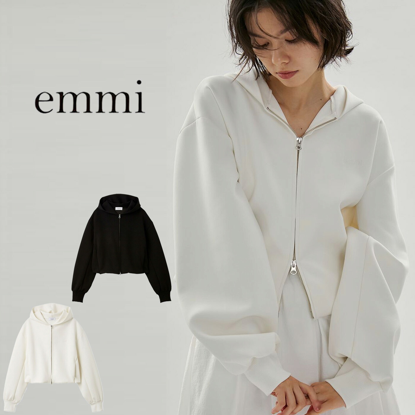 (15日限定ポイント最大10倍)エミ ウェア emmi WEAR eco emmiロゴジップアップフーディー/UVカット 13wcd261045 レディース パーカー アウター 羽織 ダブルジップ カジュアル 2026春 セレクト雑貨ムー【P10】