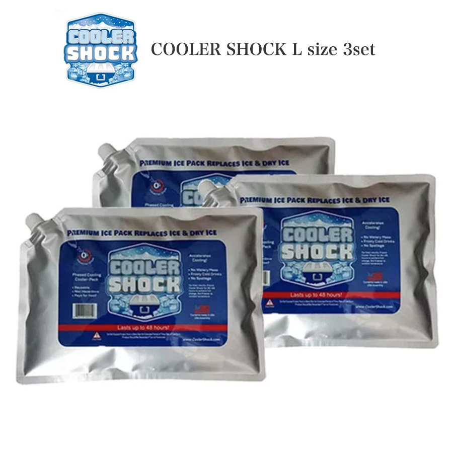 Cooler Shock Lサイズ 3個セット クーラーショック 保冷剤 予冷時間 約12時間 繰り返し使用可 キャンプ アウトドア 釣り 中 大型 クーラーボックス用 セレクト雑貨ムー Davidcosta Dcgc Com