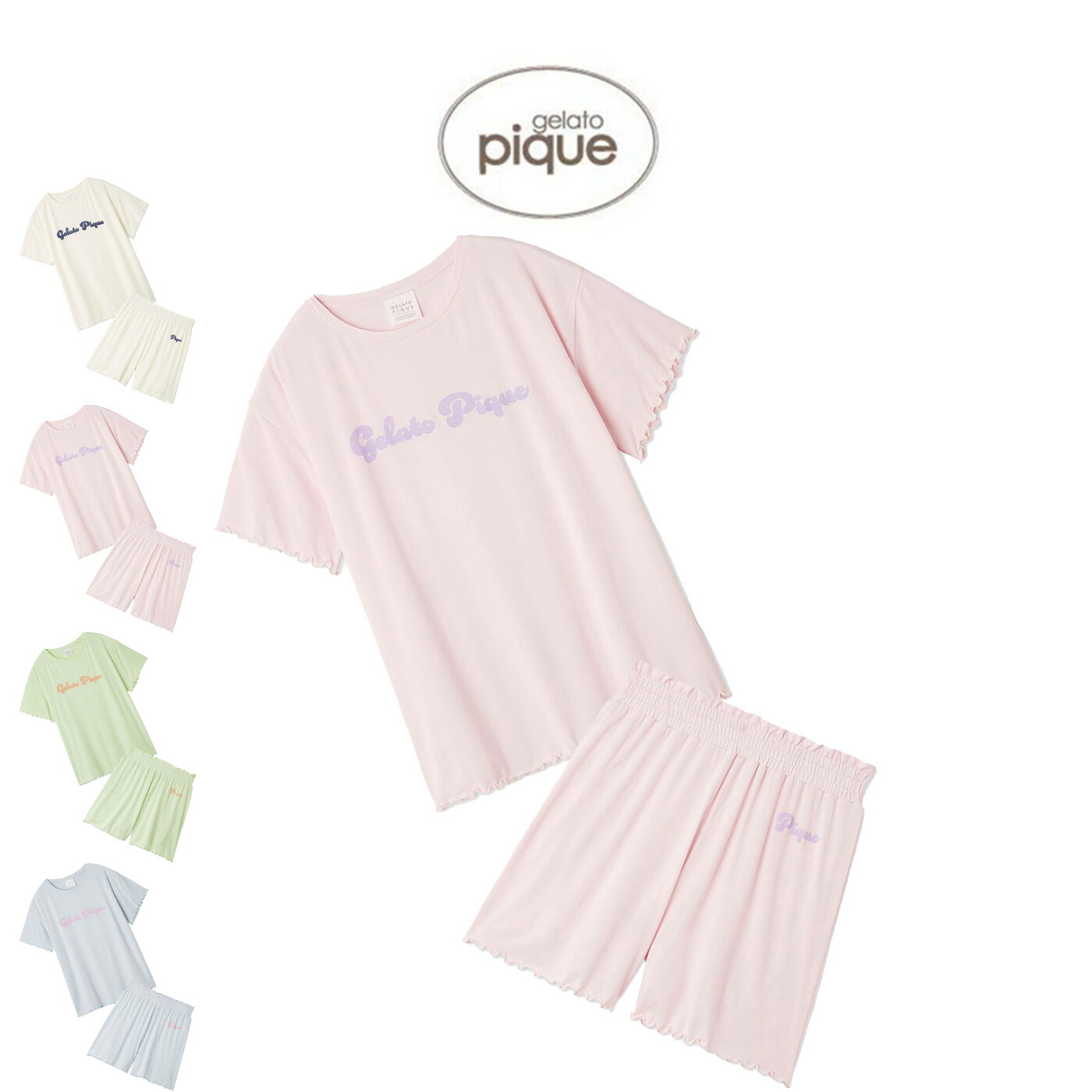 ジェラートピケ　ルームウェア　長袖パーカー　短パン　ウサギ　かわいい　ピンク　F 美品ジェラートピケうさぎルームウェア ピンク - メルカリ