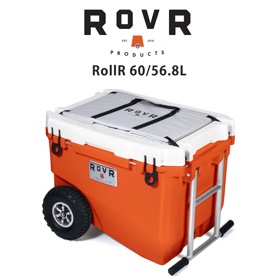 Rollr 約22 3kg マルチクーラーボックス Rollr デザート Products オフロード仕様タイヤ付き Rovr 56 8l 家族4人 二泊三日分相当の容量と最大10日間氷保性能 レジャーやキャンプにオススメ 60qt 約22 3kg プロダクツ キャリーワゴン セレクト雑貨ムー セレクト雑貨