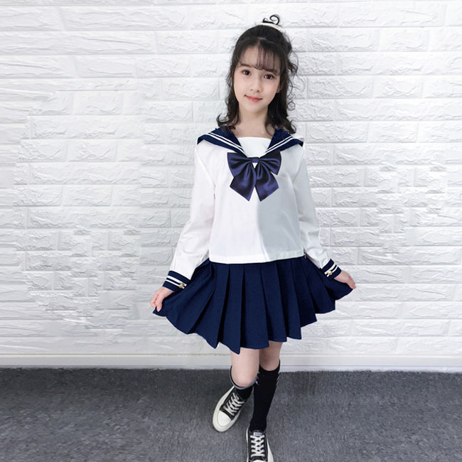 楽天市場 キッズ 半袖 長袖 学生服 コスプレ 衣装 セーラー服 スーツ 子供 女の子 セーラー服 こどもスーツ 女子高生 制服 上下セット セーラーセット ミニスカート シャツ ブラウス コスチューム コスプレ衣装 Cos 大きいサイズ 110 1 130 140 150 160 170 180