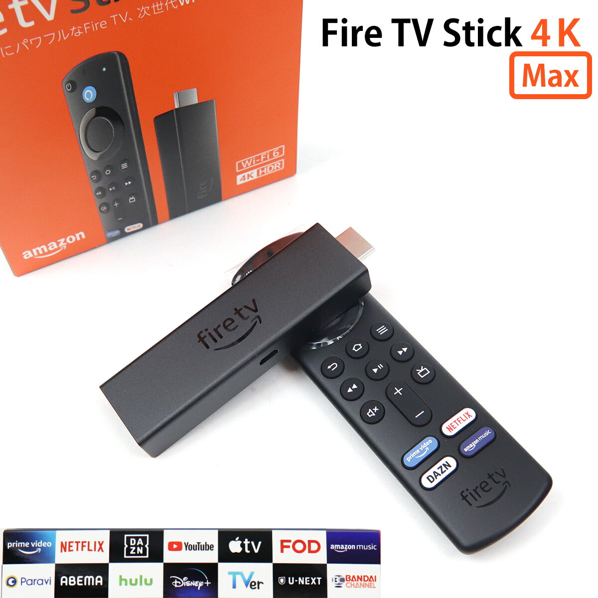 市場 Fire 第3世代 TV 付属 Stick ブラック Alexa対応音声認識リモコン ストリーミングメディアプレーヤー 4K Max