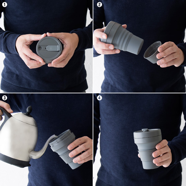最新NEWカラー入荷！ 折り畳みマイカップ stojo ストージョ POCKET CUP ポケットカップ 12oz/355ml エコ マイタンブラー トールサイズ対応 折りたたみ コンパクト サステナブル【送料無料・あす楽対応】