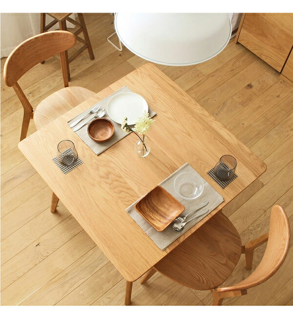 上品 新品 未使用 天然木 ミニ ダイニングテーブル 3点セット 正方形 幅80 2人 おしゃれ ナチュラル オーク コンパクト 一人暮らし 北欧 高級 木目 インテリア ウッド キッチン スタイリッシュ スリム セール 高さ70ｃｍ 小さめ 小さい ダイニングセット ｓｅｍｉ