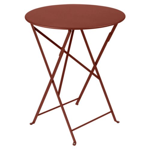 フェルモブ ビストロラウンドテーブル60 20 レッドオーカー(Fermob Bistro) 【送料無料】【代引不可商品】|SEMPRE (インテリア家具・雑貨)