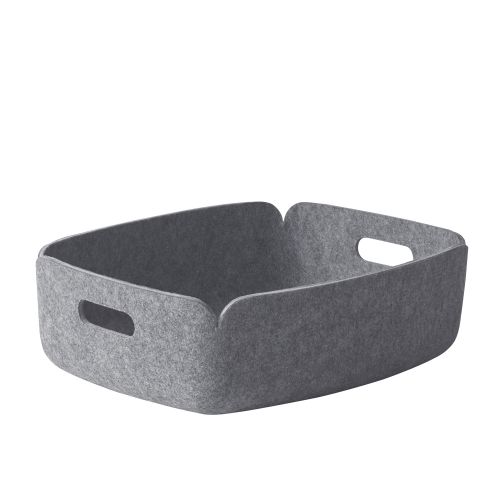 箱 レストア トレイ グレーメランジェ RESTORE (muuto ムート) 収納ボックス ボックス 収納 おしゃれ リビング ダイニング バスルーム 脱衣所 洗濯物 ランドリー ランドリーボック 【送料無料】｜SEMPRE　（インテリア家具・雑貨）