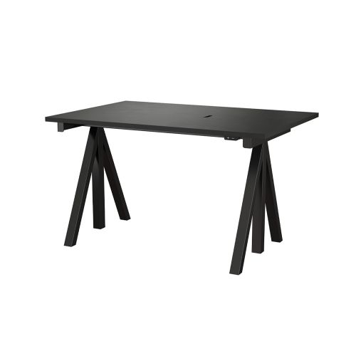 昇降式 ワークデスク 120×78cm ブラック (String Works ストリング ワークス)【代引不可商品】