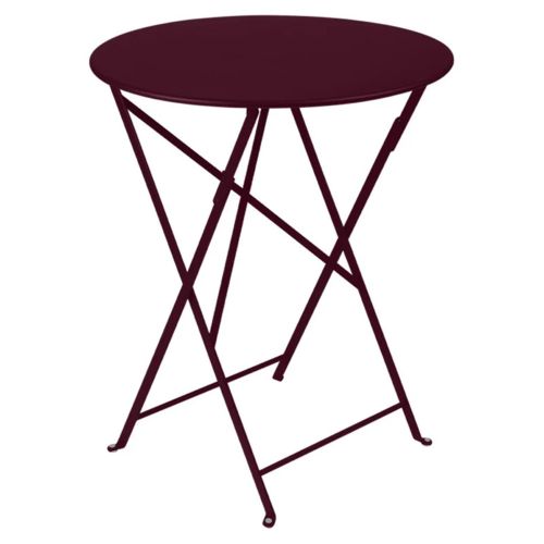 フェルモブ ビストロラウンドテーブル60 B9 ブラックチェリー(Fermob Bistro) 【送料無料】【代引不可商品】｜SEMPRE　（インテリア家具・雑貨）