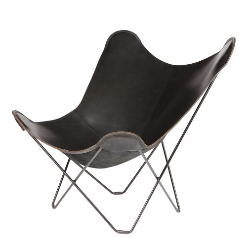 ビーケーエフ バタフライチェア パンパマリポサ BKF Chair ブラック (Cuero) 【送料無料】【代引不可商品】