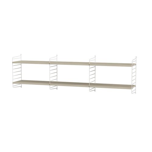 シェルフ+フロアパネル W180×D30×H50cm ウッド (String Bundles Living) 【送料無料】|SEMPRE (インテリア家具・雑貨)