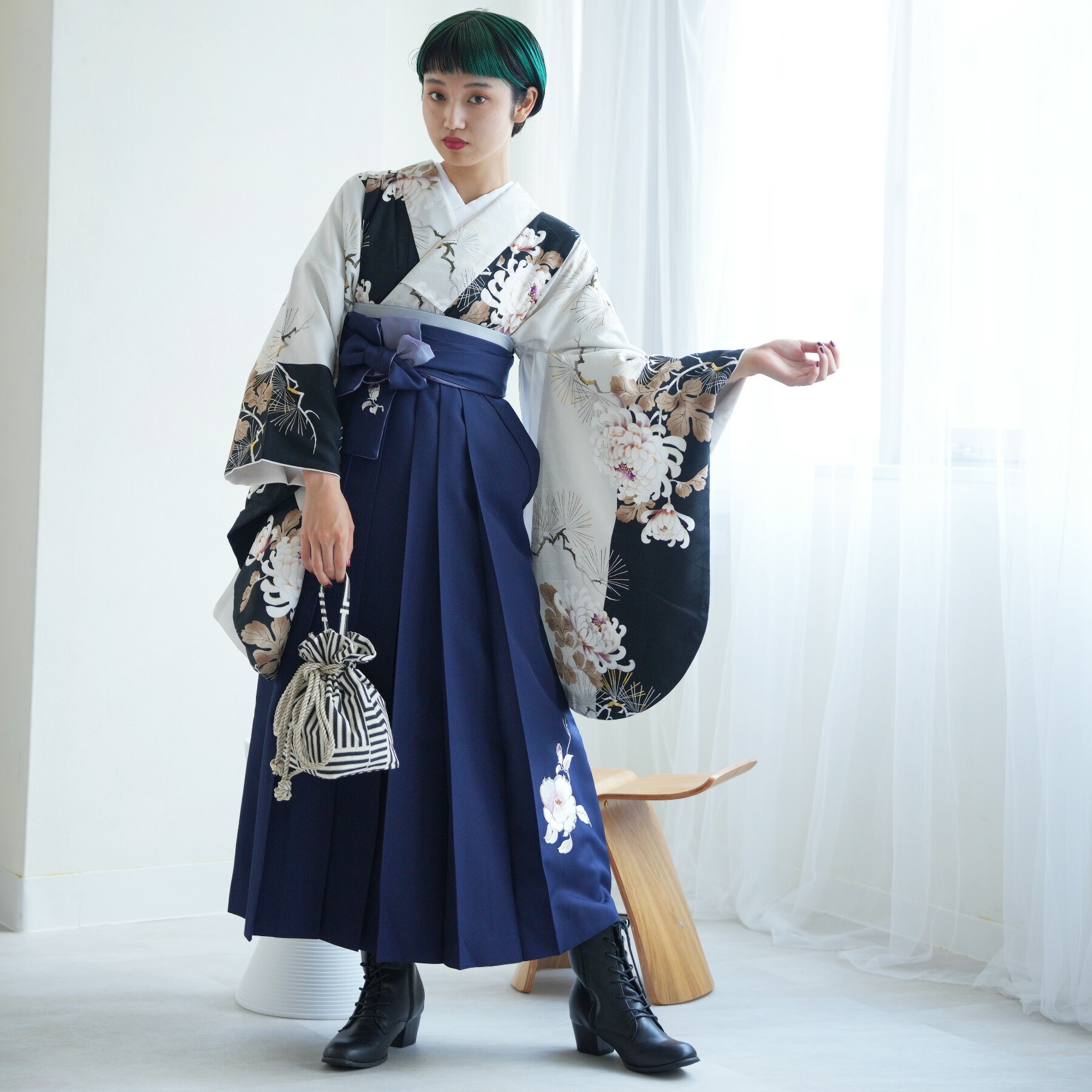 着物袴セット 楽天市場】【10％OFF】【レンタル】 往復送料無料 2尺袖着物 袴 16点