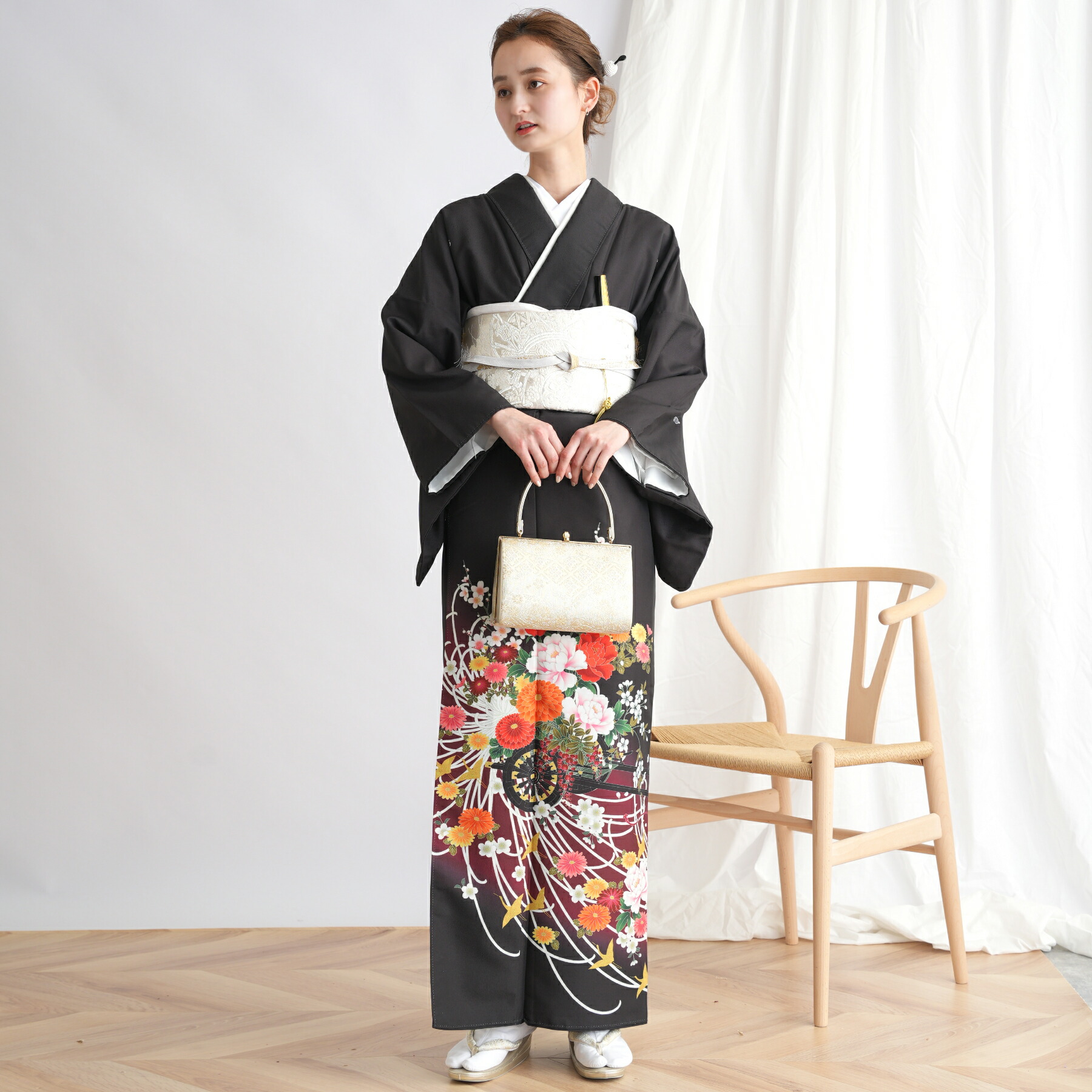 楽天市場】【レンタル】黒留袖レンタル フルセット 結婚式着物 留袖 黒