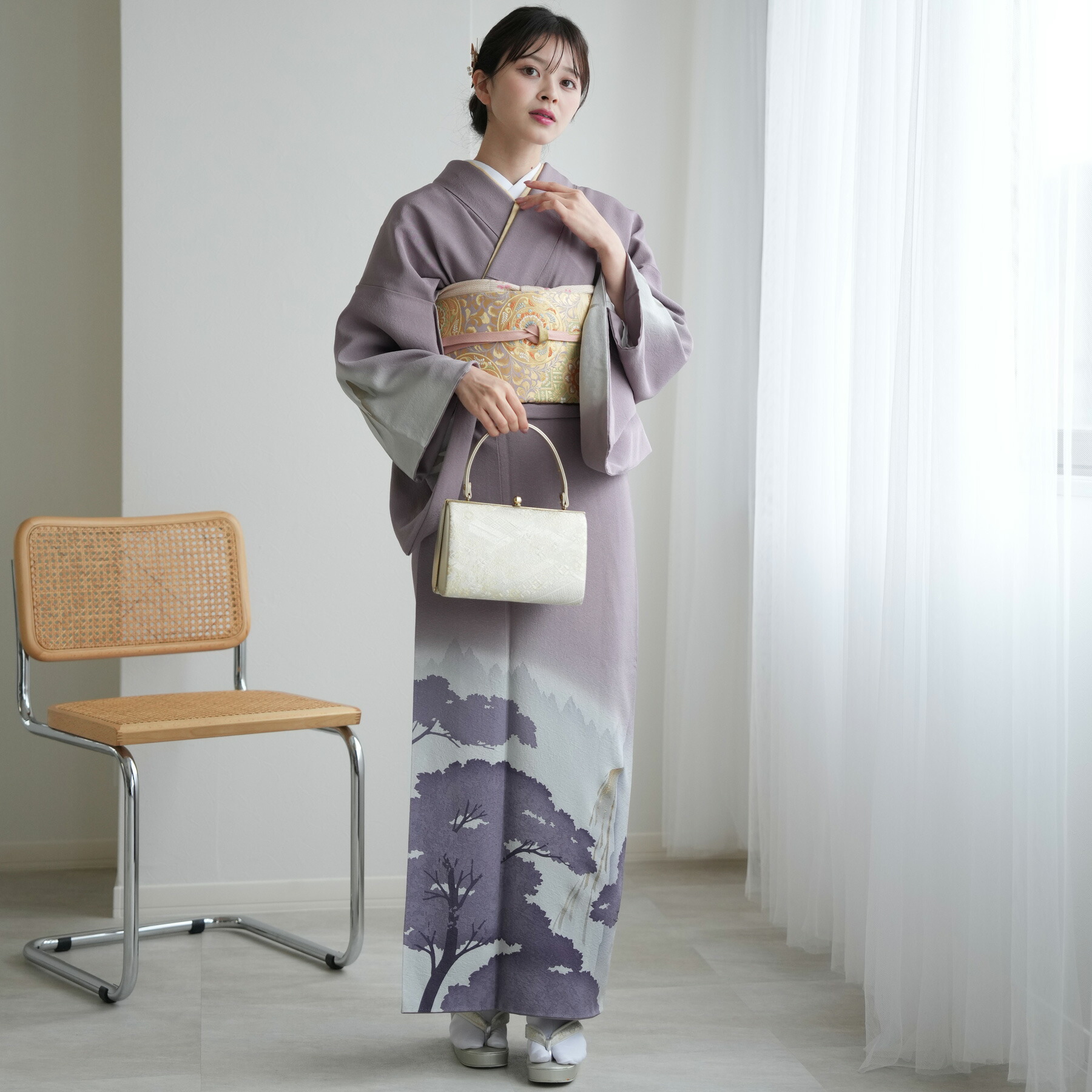 507ax13□お宮参り セミアンティーク 女児 祝い着 着物 七五三にも□美品 七五三着物＊お宮参り 女の子 セット 3歳 7歳 アンティーク