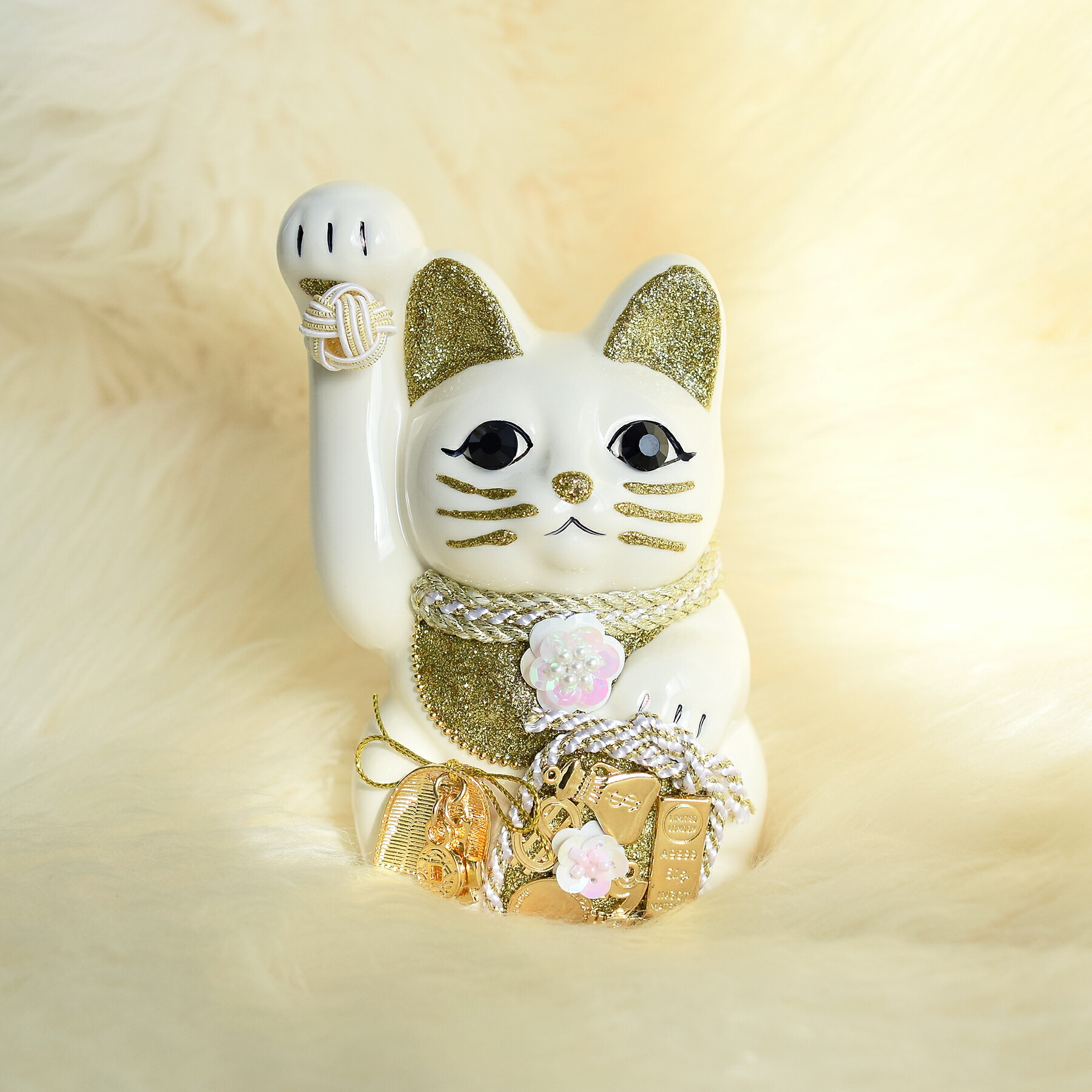 楽天市場】【ニコアンティーク×ご縁猫 招き猫 梅（うめ）】 4号