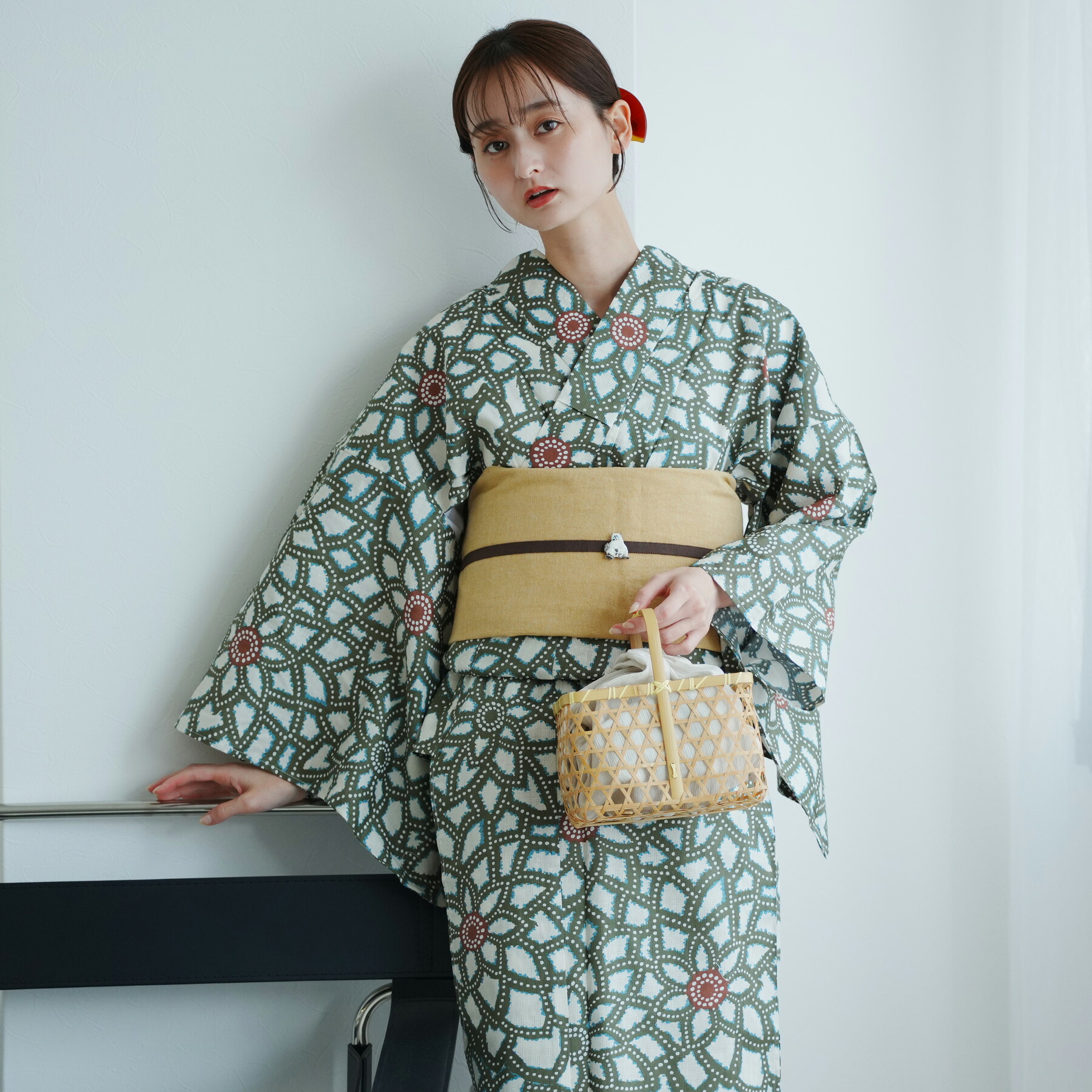 楽天市場】浴衣 レトロ 3点セット(浴衣/帯/下駄) 青系