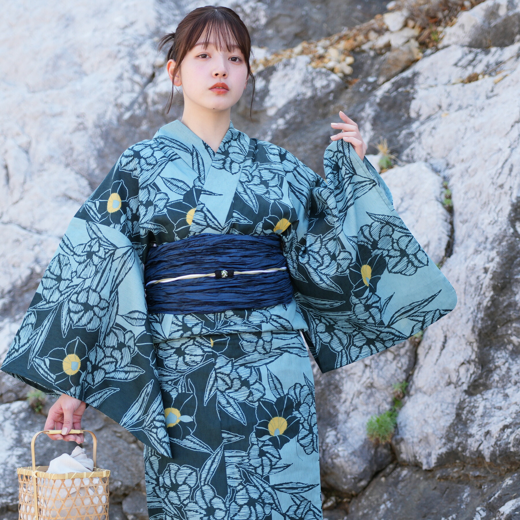 専用です☆アンティークカラフルレトロな着物にミニだらりの帯セット