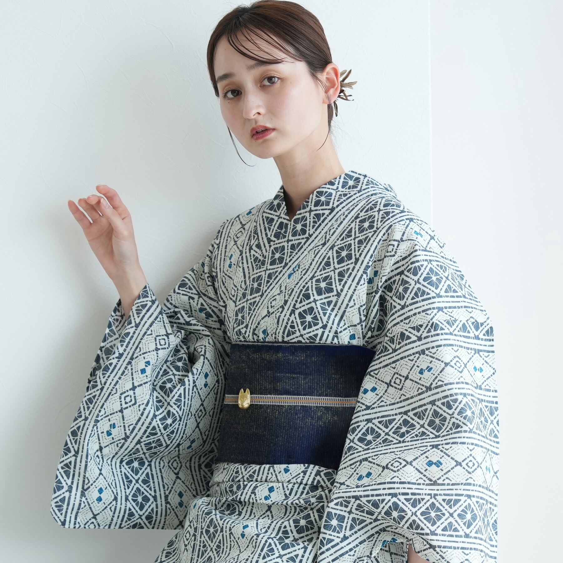楽天市場】【utatane 高級変わり織 浴衣3点セット ローケツ染め風