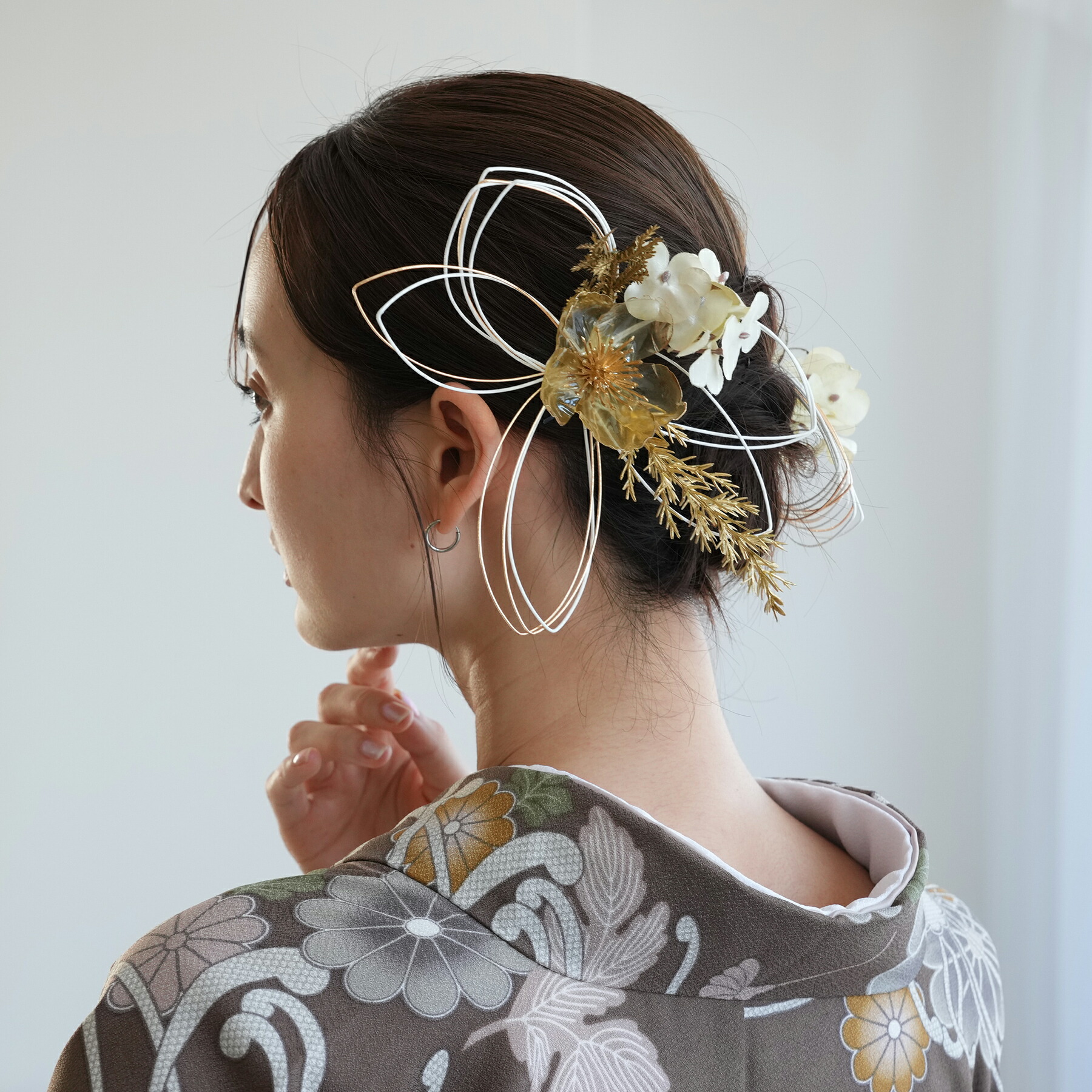 楽天市場】【髪飾り 桜チュール＆水引・Uピン・金箔8点セット