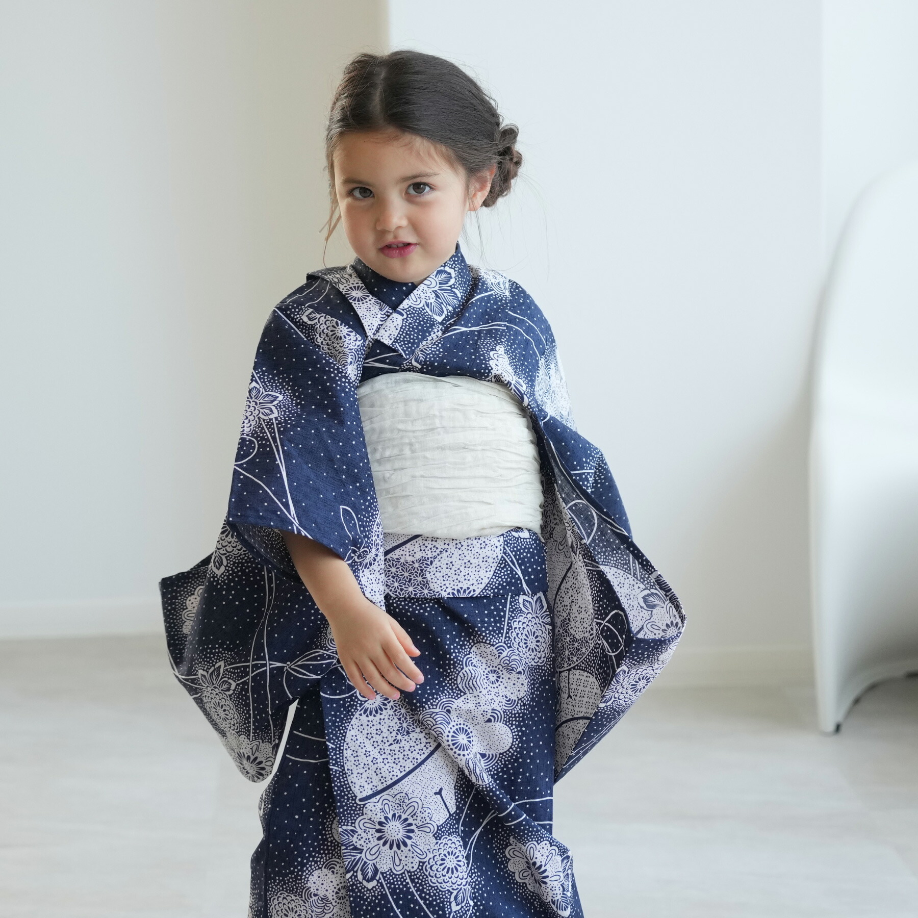 楽天市場】子供浴衣 3点セット（浴衣/帯/下駄） 100-130cm（適応