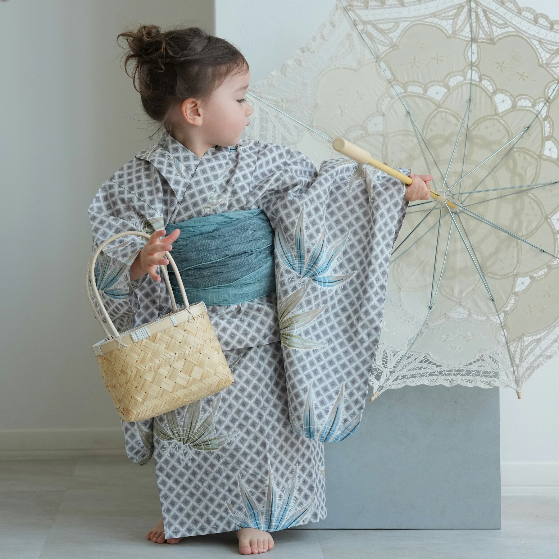 ニコアンティーク 目あたらしい箇条 キッズ・ベビー・マタニティ-浴衣セット-和服