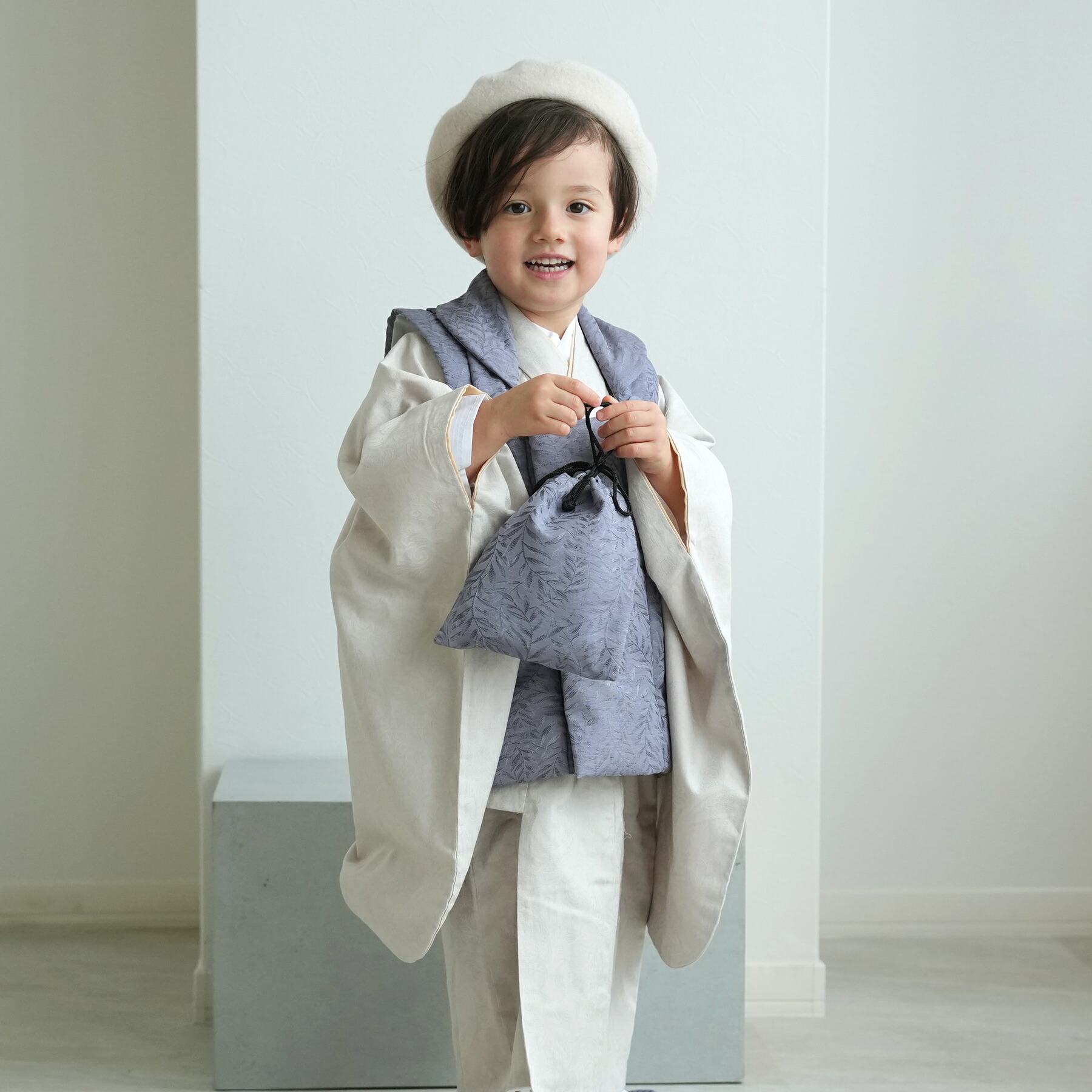 楽天市場】【ひよこ商店 kids 七五三 着物 3歳 男の子 ベレー帽つき