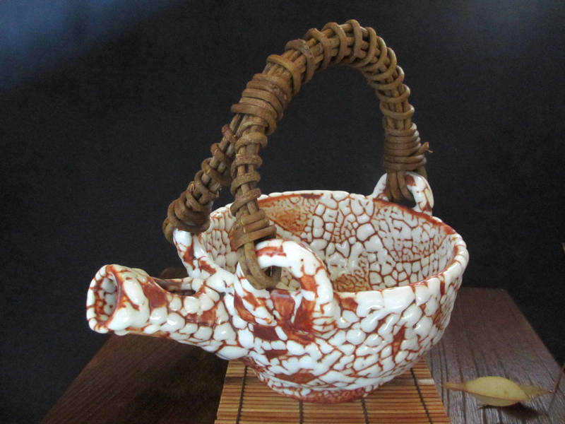 酒器 康元窯 佐藤公一郎作 梅花皮 赤志野 蔓巻注器 ギフト 和食器