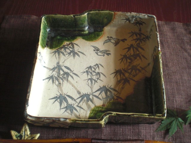 楽天市場】角皿 □ 玉山窯 監修 玉置保夫 織部 魯山人写し 四方鉢 (1皿