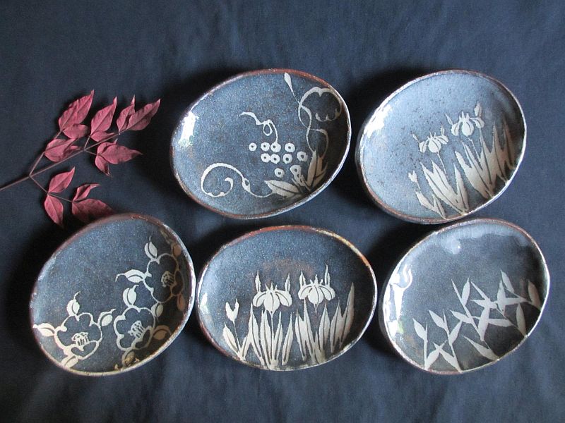 楽天市場】角皿 □ 玉山窯 監修 玉置保夫 鼠志野 葡萄文 四方鉢 (1皿