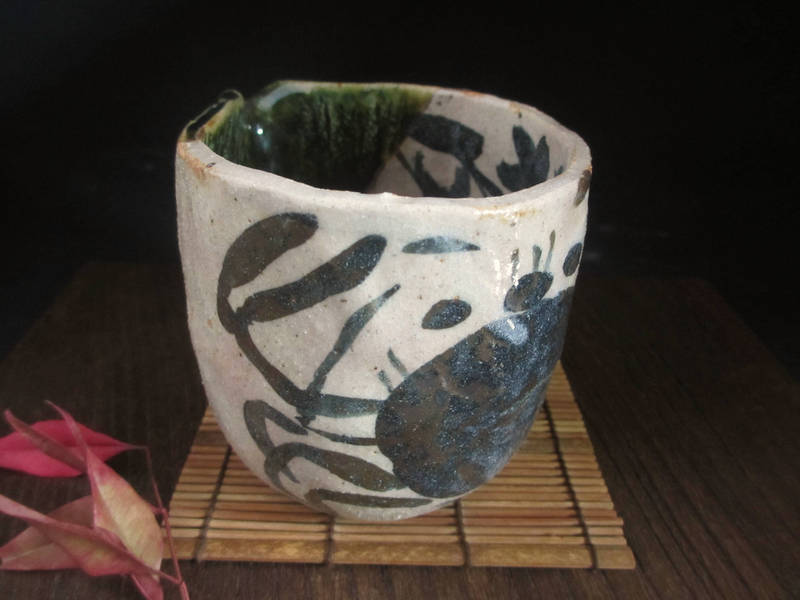 楽天市場】酒器○陶芸作家 佐藤和次作 織部 蟹文 片口 ギフト 和