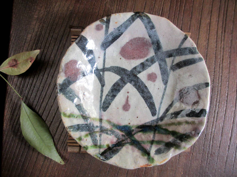 佐藤和次　弥七田織部草文小皿　5枚セット 楽天市場】小皿 □陶芸作家・佐藤和次作 織部 蟹文 小皿(一皿