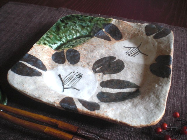 楽天市場】八寸皿 □ 佐藤和次 織部 蟹文 八寸皿 ギフト 和食器 : 織部