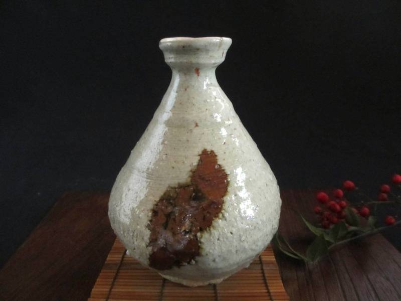 徳利 ■ 角田武之作 粉引 貝灰 徳利(貼箱入) ギフト 和食器｜織部の器／千瓢