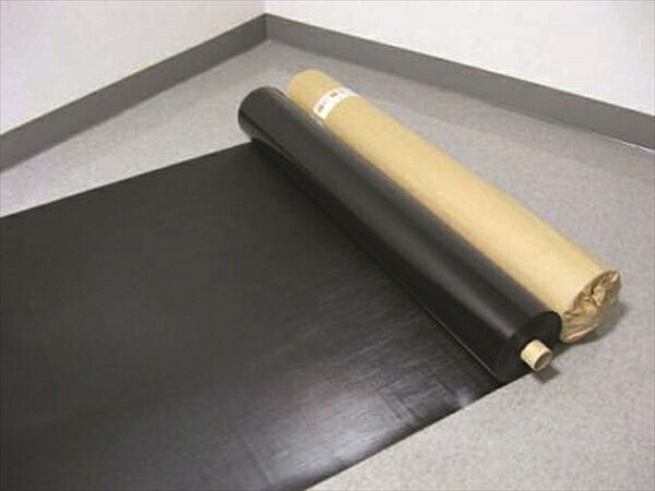 床息抜き 塩ビ息抜き居敷き ハニカム柄シボ付 1.0粍厚 W1000mm×20m 黒 生まれ変わりポリ塩化ビニル基製 日大製作 ワニ印 3084