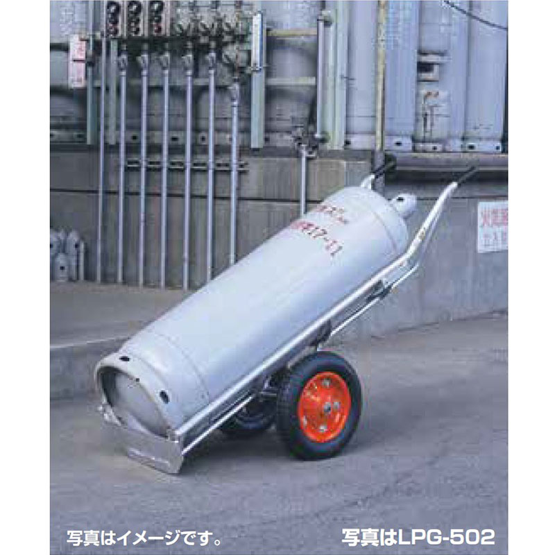 【百貨店SALE5％OFFcoupon9日11時まで】軽銀製 LP屁っ放りボンベ持ちはこぶ手押し車 手ごわい男の子 2輪・4輪 アオリ用引っ掛かり付/無 LPG-502 LPG-502F LPG-504 LPG-504F ハラックス HARAX