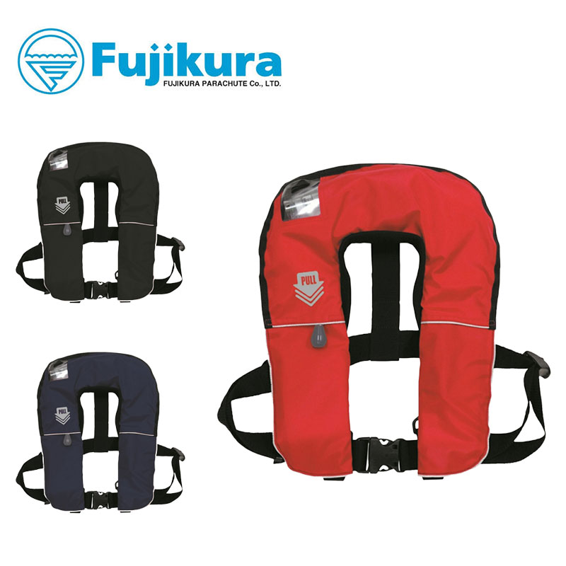 ライフジャケット 自動膨張式 FN-80 レッド ブルー ブラック NETIS KTK-160004-A 国土交通省新型式承認基準適合品 固定式 膨張式 藤倉航装