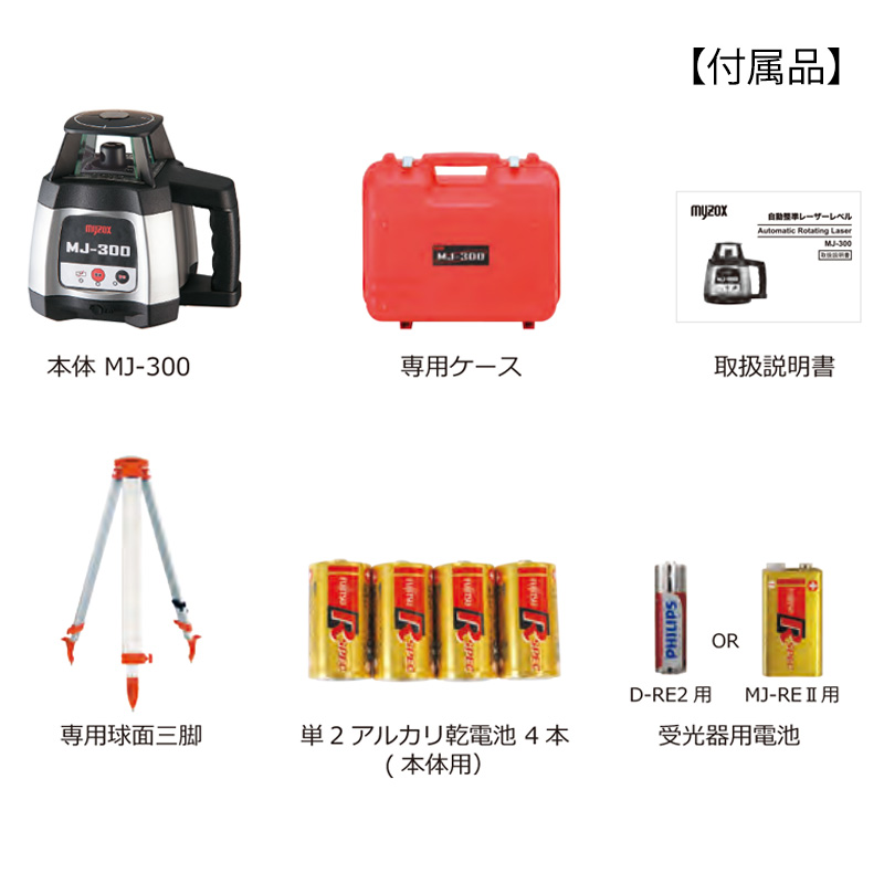 ひし型 マイゾックス 自動整準レーザーレベル 受光器 MJ-REII - 通販