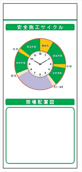 安全性のある電子掲示板 取り合わせゲーム盤 【安全性のある施工循環過程（時辰儀）・一こま取り並べる図】 SYS-104 2000mm×900粍