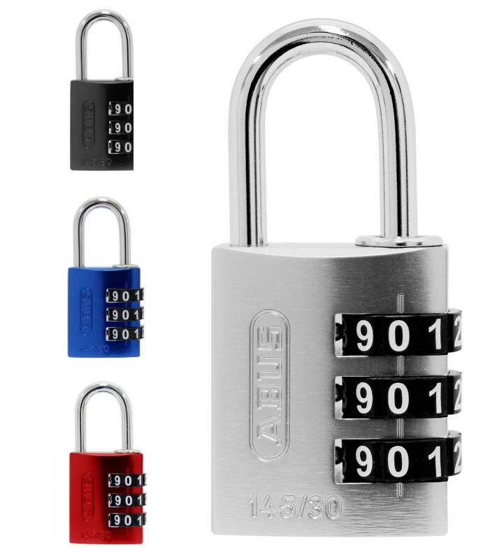 【6個セット】ABUS 南京錠 ナンバー可変式 145-BigD/30 4色 仙台銘板 アバス